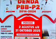 Poster Bebas Denda PBB P2 2014-2024 yang dikeluarkan BPPKAD Kabupaten Grobogan.
