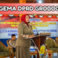 Ketua DPRD Grobogan Lusia Indah Artani saat memberikan sambutan dalam Rapat Koordinasi Cipta Kondisi Stabilitas Sosial Politik Kabupaten Grobogan yang digelar di Pendapa Grobogan, Senin (15/9/2025). (dok/mediasapujagad.com)