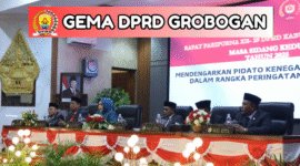 Bupati, Ketua DPRD Lusia Indah Artani beserta seluruh anggota dewan dan jajaran Forkompimda mendengarkan pidato kenegaraan Presiden RI Prabowo Subianto. (dok/mediasapujagad)