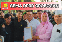 Ketua DPRD Lusia Indah Artani, Wakil Ketua DPRD Setiawan Joko Purwanto, serta Wakil Ketua Komisi D HM Misbach sepakati nota perjanjian dengan massa aksi solidaritas. (dok/mediasapijagad.com)