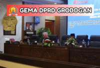 Ketua DPRD Grobogan Lusia Indah Artani memimpin jalannya rapat paripurna ke-42 di Gedung DPRD Grobogan. (media sapujagad.com/dok)